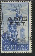 TRIESTE A 1948 AMG - FTT ITALIA ITALY OVERPRINTED POSTA AEREA CAMPIDOGLIO LIRE 500 USATO USED - Airmail