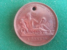 Compagnie D'Assurance De L'Escaut, Anvers (Baetes), 21 Gram (medailles0125) - Profesionales / De Sociedad