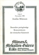 Verkaufsliste Nr. 6 1980 Hans Jürgen Knopek Antike Münzen Römische Bronzemünzen Numismatik Coin Roman Coins - Literatur & Software