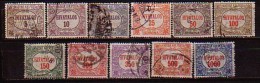 UNGARN / HONGRIE - 1922 - 1924 - Timbres De Service - Type De 1921 - 11v Obl. Non Complet - Servizio