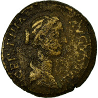 Monnaie, Crispine, As, TB+, Cuivre, Cohen:28 - The Anthonines (96 AD Tot 192 AD)