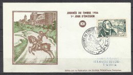 JOURNEE DU TIMBRE . 17 . 3 . 1956 . TUNIS . - Storia Postale