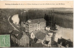 28. Montigny Le Gannelon. L'usine électrique Et Vue De La Vallée Du Loir Vers Saint Hilaire - Montigny-le-Gannelon