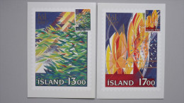 Island 678/9 Sc 652/3 YT 631/2 FA 715/6 Maximumkarte MK/MC, ESST, Weihnachten - Maximum Cards