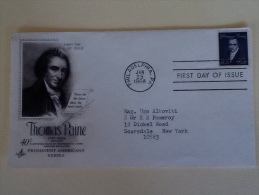 BUSTE PRIMO GIORNO THOMAS PAINE - Storia Postale