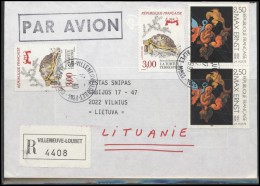 FRANCE Lettre Brief Postal History Envelope Air Mail FR 050 Art Fauna Turtle Bear Beaver - Covers & Documents