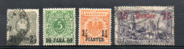 LOT 377 - LEVANT Bureaux Allemands N° 5 Obl  - 6 * -  9* Et 39 Obl. Cote 265 € - Oriente Austriaco