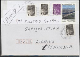 FRANCE Lettre Brief Postal History Envelope Air Mail FR 056 Sea Protection - Brieven En Documenten