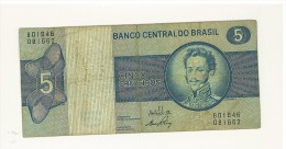 BRASILE - BANCO CENTRAL DO BRASIL -  5 CINCO CRUZEIROS - QUALITA' B - Brazilië