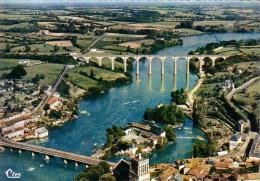 C 10253 - L' ILE JOURDAIN - 86 -  Le Nouveau Pont Et Le Viaduc - CPSM - - L'Isle Jourdain