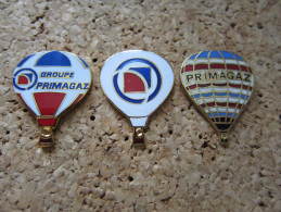 LOT DE 3 PINS MONTGOLFIERE PRIMAGAZ - Airships