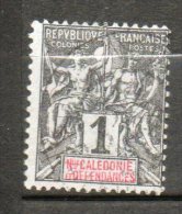 N CALEDONIE 1c Noir 1892 N°41 - Oblitérés