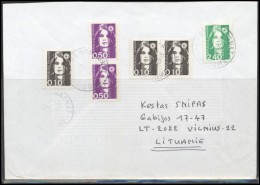 FRANCE Lettre Brief Postal History Envelope FR 072 Definitive Stamps - Brieven En Documenten