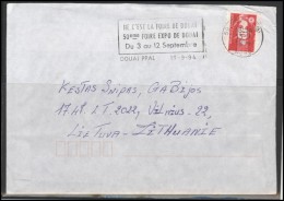 FRANCE Lettre Brief Postal History Envelope FR 079 Special Cancellation Coil Stamps - Lettres & Documents