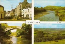 UK-LLANDOVERY-multivues-Market Square-Bridge-general View - Carmarthenshire