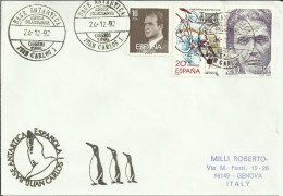 CC DESDE LA BASE ANTARTICA JUAN CARLOS I MAT BASE 1992 POLO SUR ANTARTIDA - Bases Antarctiques