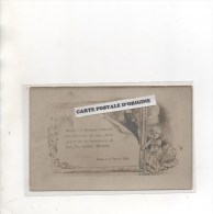 ILLUSTRATEUR WILETTE - FAIRE PART DE NAISSANCE DE M. Mme HERIOT DE LEUR FILS GASTON-ADOLPHE - PARIS LE 21 FEVRIER 1895 - Wilette