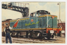 {47162} Locomotive Diesel électrique , Type 040 DE , De La S.NC.F. ; Animée , Illustration Signée FB - Matériel