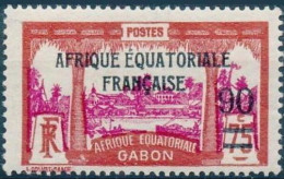 GABON 110 * MLH Vue De Libreville Surcharge (CV 2,50  €) - Unused Stamps