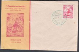 Yugoslavia 1952, Illustrated Cover "1st Philatelic Exibition"  W./ Special Postmark "Novi Sad",ref.bbzg - Brieven En Documenten