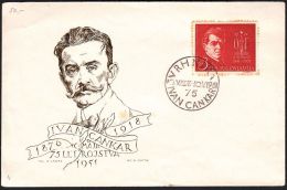 Yugoslavia 1951, Illustrated Cover "Ivan Cankar" W./postmark "Vrhnika", Ref.bbzg - Brieven En Documenten