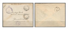 PALESTINE MILITARY Free Mail 1943 Field Post Office 550 Egypt To Jerusalem - British Censor 349 - Storia Postale
