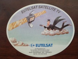 EUTELSAT SATELLITE TV ( Zie Foto Voor Détail ) Zelfklever Sticker Autocollant ! - Pubblicitari