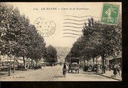 CPA  76 Le HAVRE Cours De La République , Marcher , Vélo , Attelage , Animée - Bahnhof