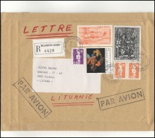 FRANCE Lettre Brief Postal History Envelope Air Mail FR 113 Aviation Plane Art - Storia Postale