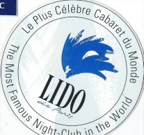 Cabaret/ LIDO De Oaris / The Most Famous Night-Club In The World/ Années 1980    ACOL20 - Aufkleber