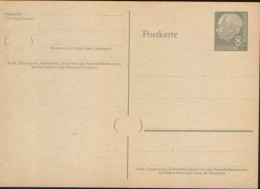 Germany/Republic-Postal Stationery Postcard,unused 1957- P30,8 Pf Grau -  2/scans - Postcards - Mint