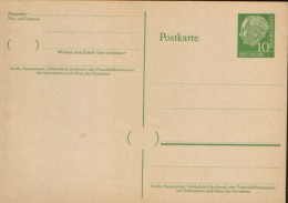 Germany/Republic-Postal Stationery Postcard,unused 1957- P31,10 Pf  Smaragdgrün  -  2/scans - Postkaarten - Ongebruikt