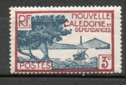 N CALEDONIE  3c Brun Carmin Bleu 1939-40 N°180 - Ongebruikt