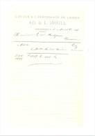 Lettre à Entête - Lavage Et Carbonisage De Laines AD. & L. BRÜLL - Goé - Dolhain 1914 - Kleding & Textiel