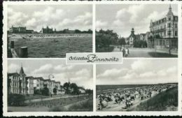 Zinnowitz MB Strandkorb Häuser 26.6.1957 Kleinformat Gezackt - Zinnowitz