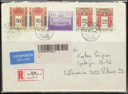 HUNGARY Magyar Brief Postal History Envelope Air Mail HU 003 Folk Art Architecture - Brieven En Documenten