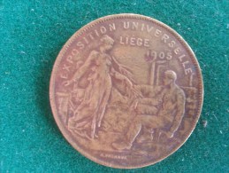 Exposition Universelle Liege, 1905 (A. Michaux), 10 Gram (medailles0207) - Otros & Sin Clasificación
