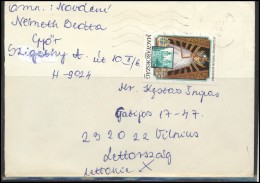 HUNGARY Magyar Brief Postal History Envelope HU 008 Architecture Church Coat Or Arm Religion - Storia Postale