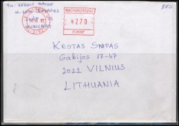 HUNGARY Magyar Brief Postal History Envelope HU 009 Meter Mark Franking Machine - Briefe U. Dokumente