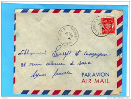 MARCOPHILIE- Lettre  Sénégal-en F M Pour Françe Cachet St Louis-1953-afft Timbre  FM Rouge N° 12 - Brieven En Documenten