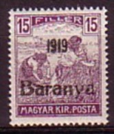 HONGRIE / BARANYA - 1919 - Timbres De Hongrie Surcharge "1919 Baranya" - 15 Fi ** MNH - Mi 22; Yv 13 - Baranya