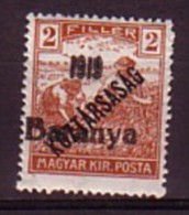 HONGRIE / BARANYA - 1919 - Timbres De Hongrie Surcharge "1919 Baranya" - 2 Fi ** MNH - Mi 43; Yv 33 - Baranya