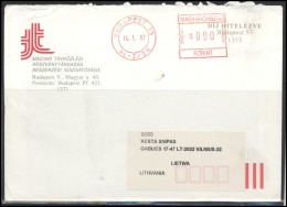 HUNGARY Magyar Brief Postal History  Envelope HU 026 Meter Mark Franking Machine - Brieven En Documenten