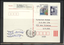 HUNGARY Magyar Brief Postal History  Postcard Stamped Stationery Air Mail HU 033 Mail Box Architecture - Covers & Documents