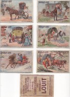 CHOCOLAT LOUIT - MOYEN DE TRANSPORT SUR TERRE - LOT DE  12 CHROMOS DOREE, SERIE COMPLETE,MAGNIFIQUE - Louit