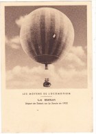 LES  MOYENS  DE  LOCOMOTION   -  Le  Ballon.  Départ  De  Dubois  Sur  La  Savoie  En  1922 - Globos