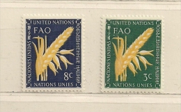 N.U. NEW YORK ( NUNY - 26 )  1954   N° YVERT ET TELLIER       N°  23/24    N** - Nuevos