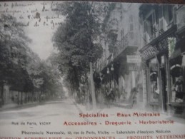 CPA Pub Vichy Pharmacie Normale Rue De Paris. - Vichy