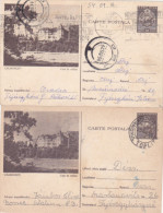 ERROR,CALIMANESTI SANATORIUM, 1954 2X  CARDS STATIONERY ERROR COLOR, ROMANIA - Varietà & Curiosità