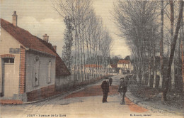 ¤¤   -   JOUY    -    Avenue De La Gare   -  Carte Toilée   -  ¤¤ - Jouy